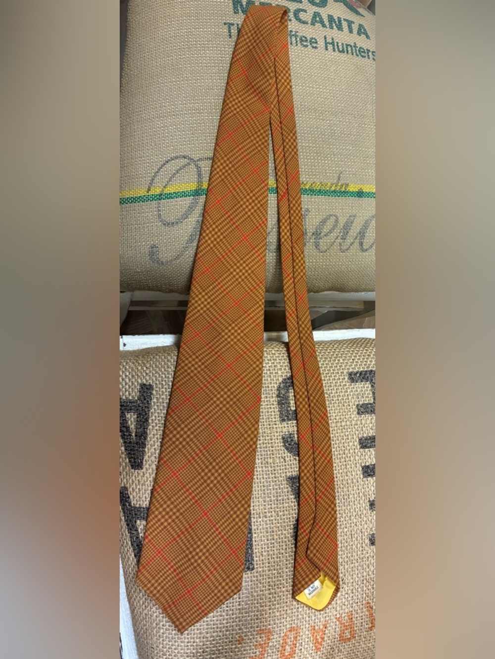 Vintage Plaid Men's Tie - Classic Check Pattern